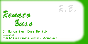 renato buss business card